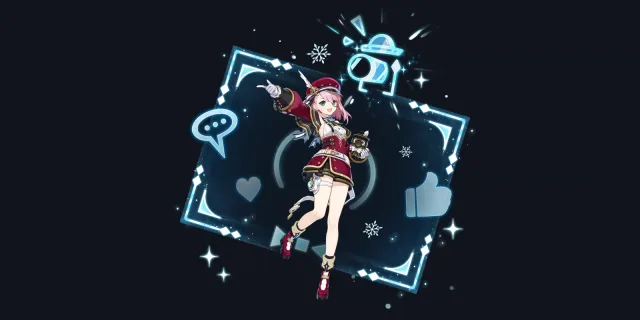Charlotte wish art, Cryo Catalyst character | Genshin Impact
