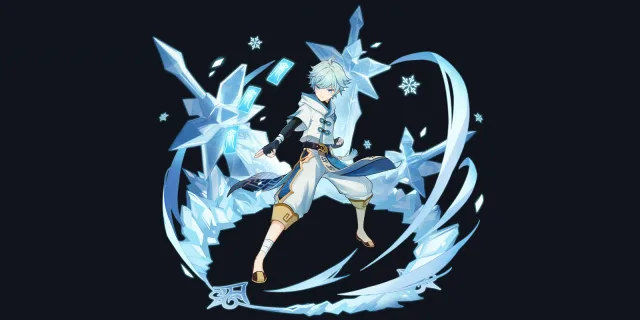 Chongyun wish art, Cryo Claymore character | Genshin Impact