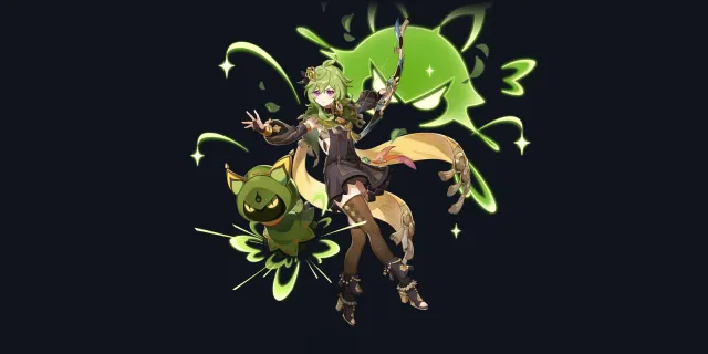 Collei wish art, Dendro Bow character | Genshin Impact