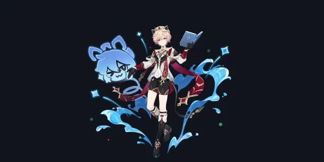 Dahlia wish art, Hydro Sword character | Genshin Impact