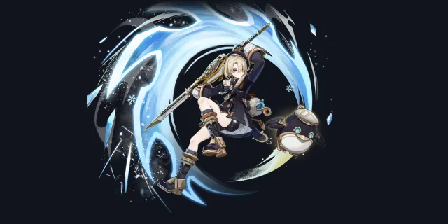Freminet wish art, Cryo Claymore character | Genshin Impact
