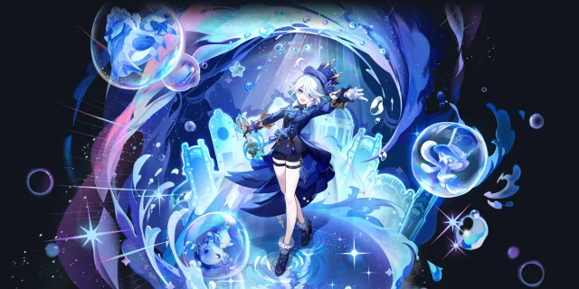 Furina wish art, Hydro Sword character | Genshin Impact
