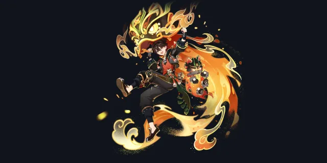 Gaming wish art, Pyro Claymore character | Genshin Impact