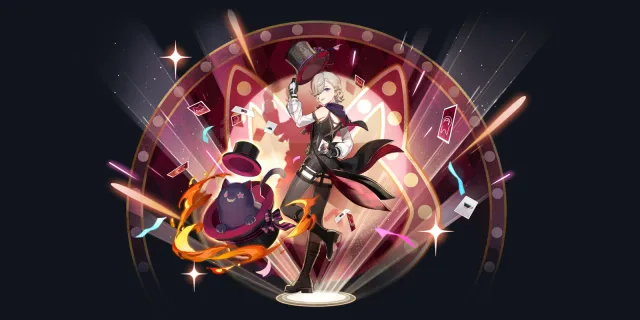 Lyney wish art, Pyro Bow character | Genshin Impact