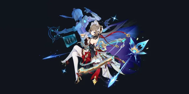 Sandrone wish art, Cryo Claymore character | Genshin Impact