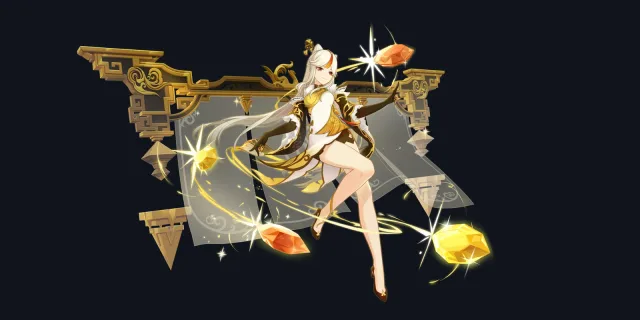 Ningguang wish art, Geo Catalyst character | Genshin Impact