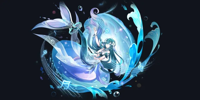 Vodyanitsa wish art, Hydro Catalyst character | Genshin Impact