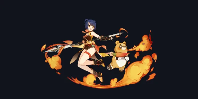 Xiangling wish art, Pyro Polearm character | Genshin Impact