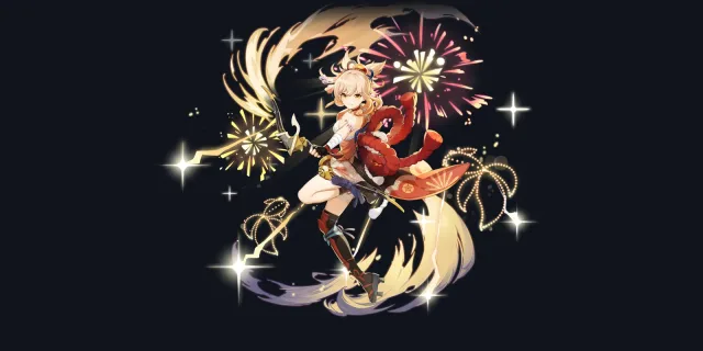 Yoimiya wish art, Pyro Bow character | Genshin Impact