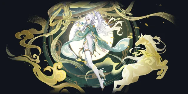 Zibai wish art, Geo Sword character | Genshin Impact